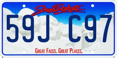 SD license plate 59JC97