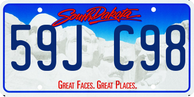 SD license plate 59JC98