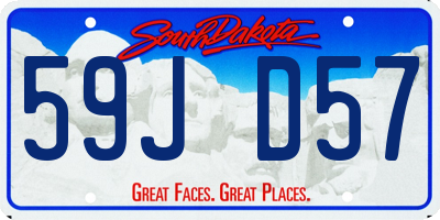 SD license plate 59JD57