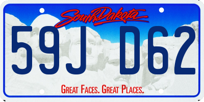 SD license plate 59JD62