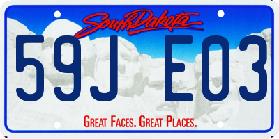 SD license plate 59JE03
