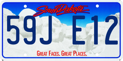 SD license plate 59JE12