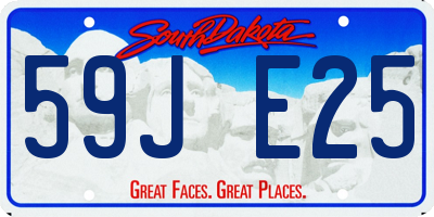 SD license plate 59JE25