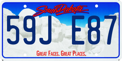 SD license plate 59JE87