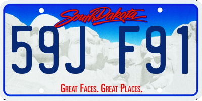 SD license plate 59JF91