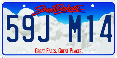 SD license plate 59JM14