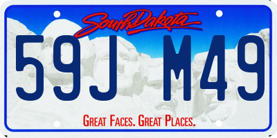 SD license plate 59JM49