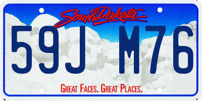 SD license plate 59JM76