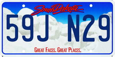 SD license plate 59JN29
