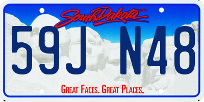 SD license plate 59JN48