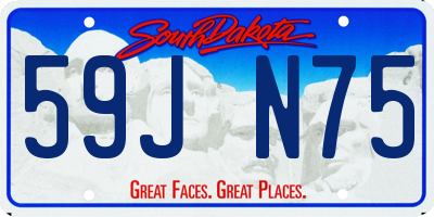 SD license plate 59JN75