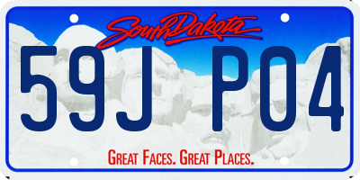 SD license plate 59JP04