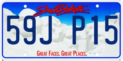 SD license plate 59JP15