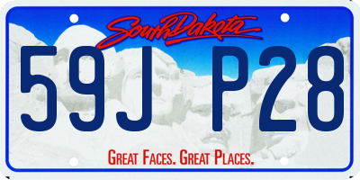 SD license plate 59JP28