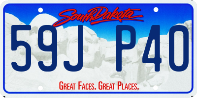 SD license plate 59JP40