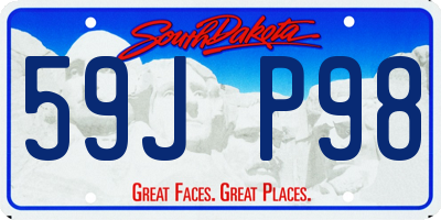 SD license plate 59JP98