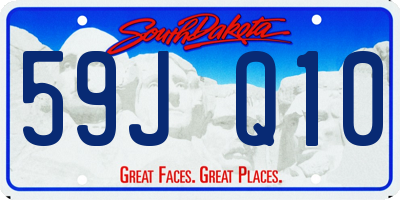 SD license plate 59JQ10