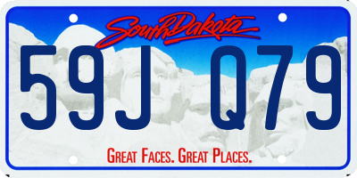 SD license plate 59JQ79