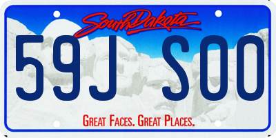 SD license plate 59JS00