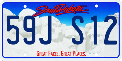 SD license plate 59JS12