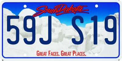 SD license plate 59JS19