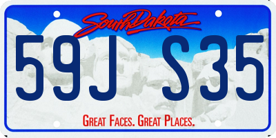 SD license plate 59JS35