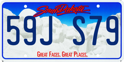 SD license plate 59JS79