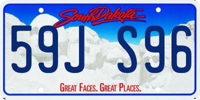 SD license plate 59JS96