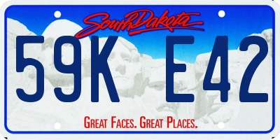 SD license plate 59KE42