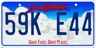 SD license plate 59KE44