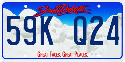 SD license plate 59KQ24