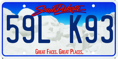 SD license plate 59LK93