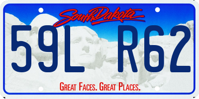 SD license plate 59LR62