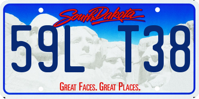 SD license plate 59LT38