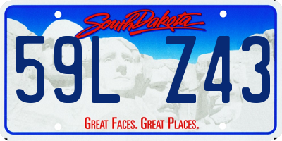 SD license plate 59LZ43
