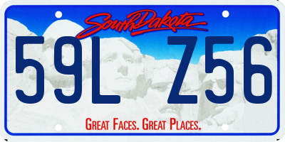 SD license plate 59LZ56