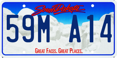 SD license plate 59MA14