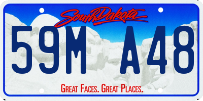 SD license plate 59MA48