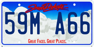 SD license plate 59MA66