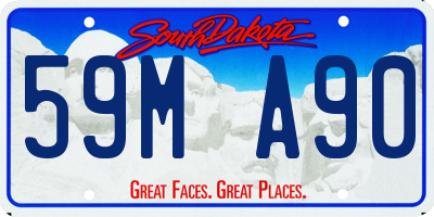 SD license plate 59MA90