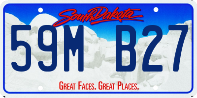 SD license plate 59MB27