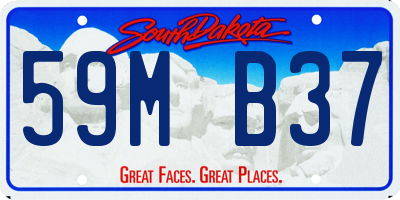 SD license plate 59MB37