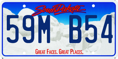 SD license plate 59MB54