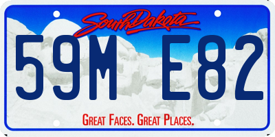 SD license plate 59ME82