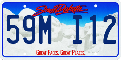 SD license plate 59MI12