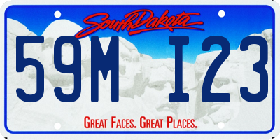 SD license plate 59MI23