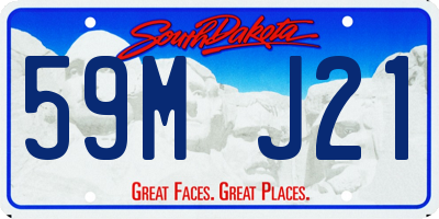 SD license plate 59MJ21
