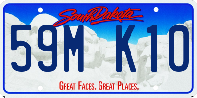 SD license plate 59MK10