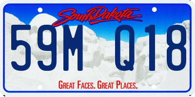 SD license plate 59MQ18