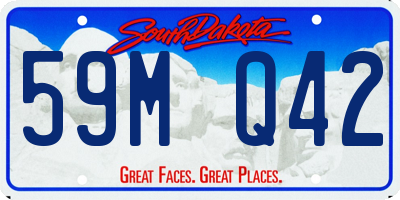 SD license plate 59MQ42